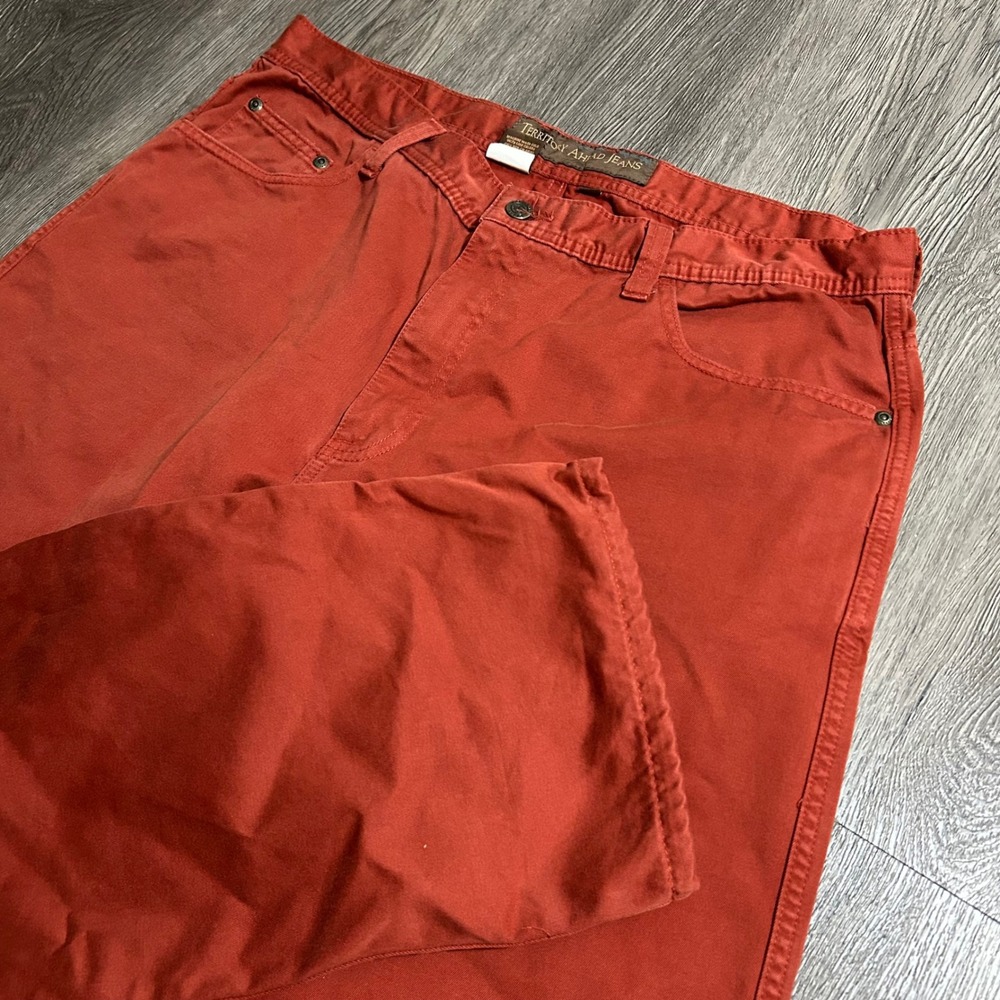 Territory Ahead Jeans 38x34 Orange Straight Leg Cotton Casual Pants 130202